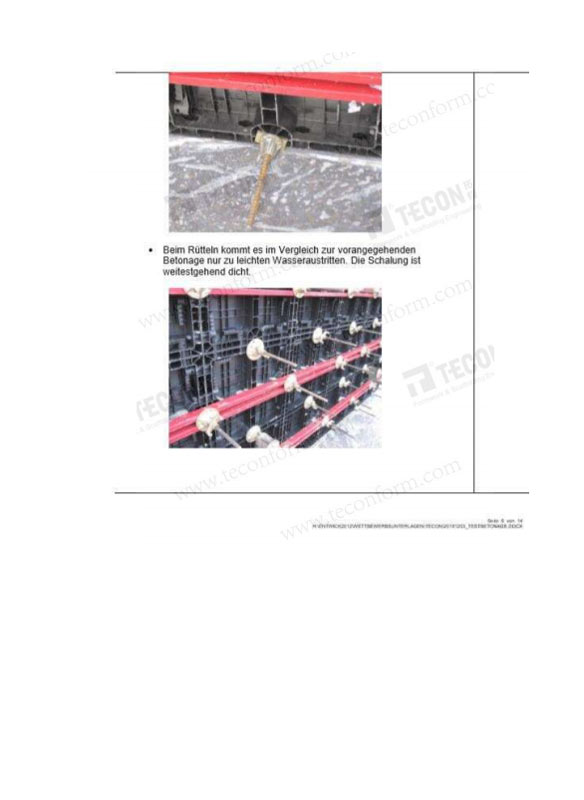 TECON Plastic Formwork Germany test report 2