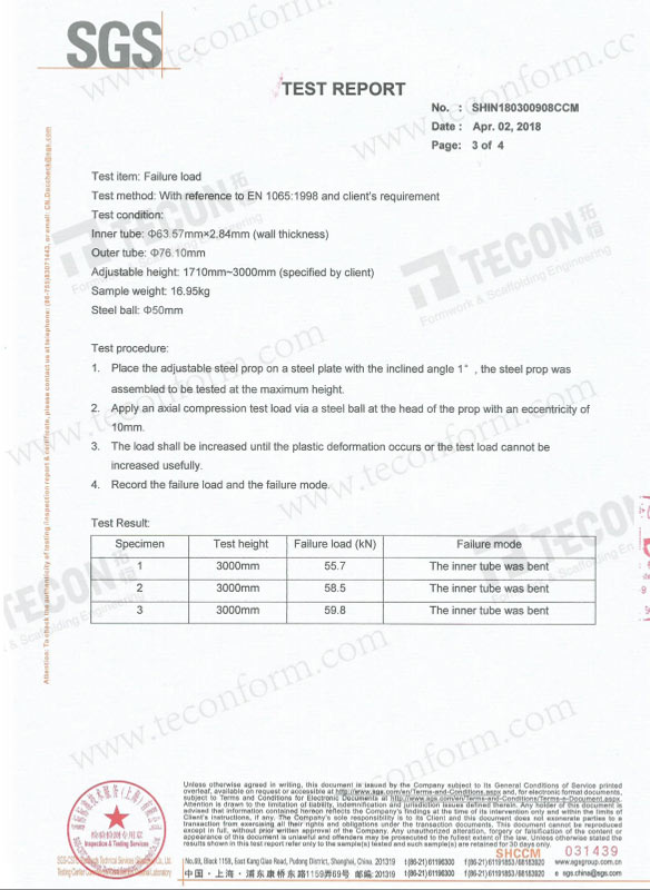 TEP-D 30 Test report via SGS 3