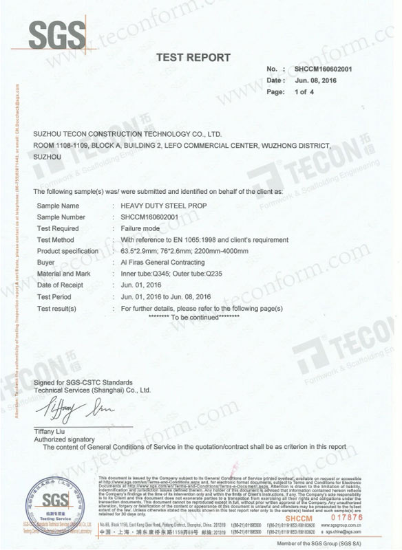 TEP-D 40 Test report via SGS 1