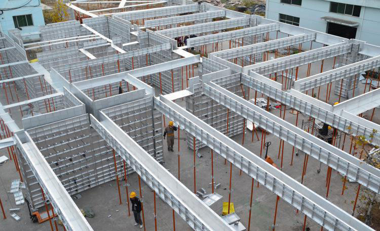 Aluminium formwork construction process