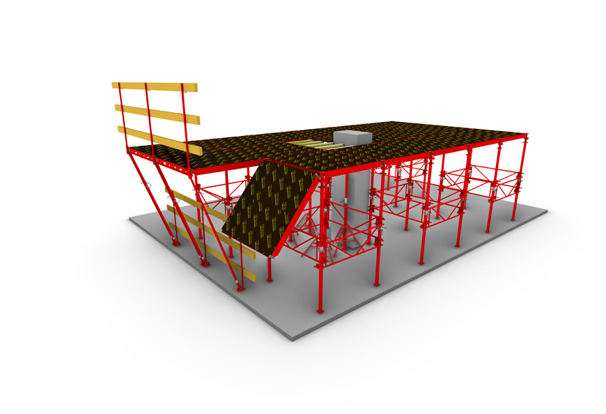 Thigh Efficiency Formwork with 3steps Installation and Remove