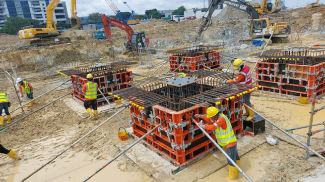 TECON Alumi Frame Wall Formwork in use in Singapore