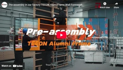 Pre-assembly in our factory-TECON Alumi Frame Wall Formwork